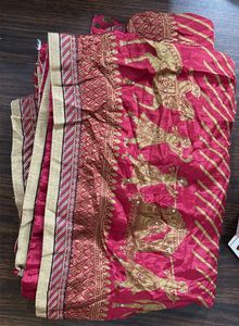 Vibrant Pink  Print Saree with blouse