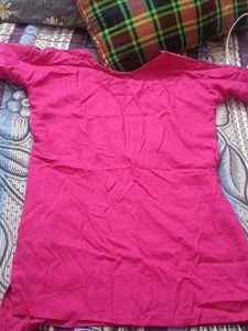 Vibrant Pink Cotton Kurta