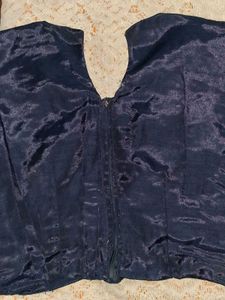 Elegant Black Skirt with Gold Border