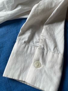 Classic White Cropped Button-Up Shirt
