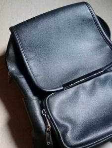 Classic Black Faux Leather Backpack