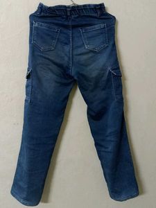 Blue Denim Cargo Jeans
