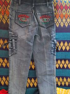 Stylish Blue Cargo Jeans