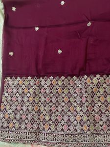 Embellished Silk Blend Saree