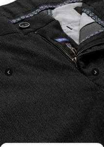 black and white textured trousers