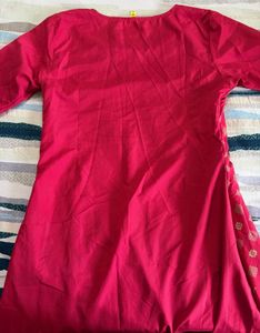 Ahika Red Printed Kurti