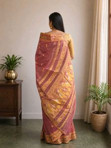Fulrani Mayur Cotton Baluchari Saree