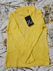 Sunshine Yellow Ribbed Knit Top 🌼