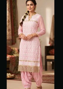 Elegant Pink Embroidered Kurta Salwar