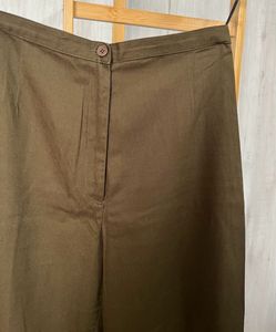 Olive Green Wide Leg Pants