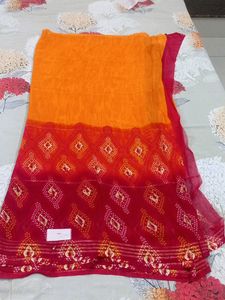 Soft Bhandhej Saree😍