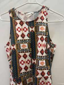 H&amp;M Aztec Print Sleeveless Mini Dress