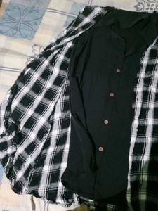 Stylish Plaid Overlay Dress