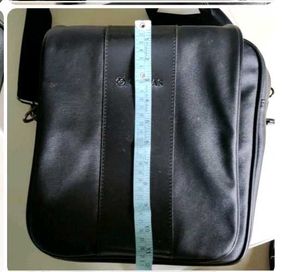 Sleek Black Leather Crossbody Bag