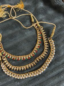 Exquisite Indian Style Necklace with Red and Green