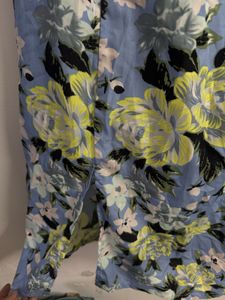 Blue Floral Off-Shoulder Dress
