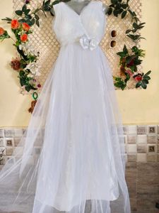 🔥 MEGA SALE 🔥Elegant White Bridal Gown