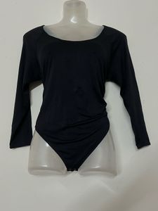 BRANDED Black Long Sleeve Bodysuit