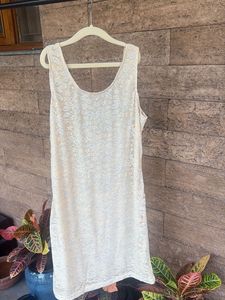 Beige and Silver net dress
