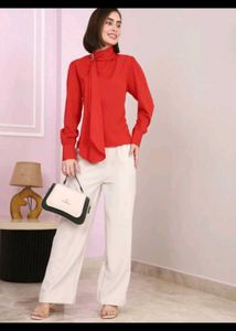 Shein relaxed fit puffed sleeve top