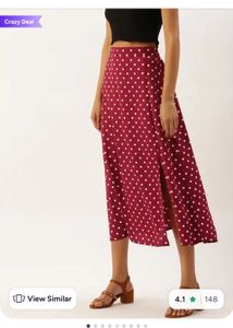 berrylush Chic Polka Dot Midi Skirt