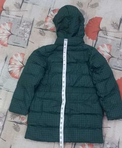 Green Checkered Puffer Jacket
