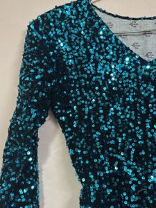 Sequinned Bodycon Dress, Fishtail Shape