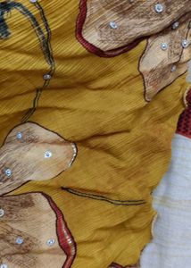 Yellow Floral Print Lehenga Choli Set