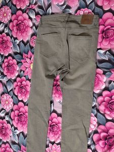 Men's Olive Green Slim Fit Chinos