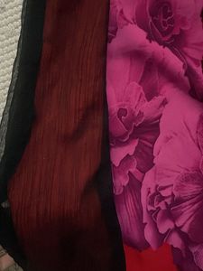 Vibrant Floral Sheer Sleeve Dress