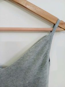 Grey Spaghetti Strap Tank Top