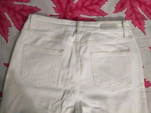 New White Bare Denim Jeans