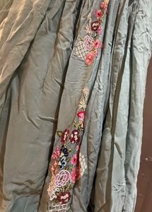 pastel green georgette lehanga