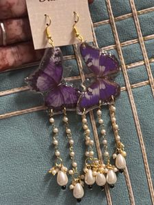 Boho Floral Resin Earrings 2 pairs combo