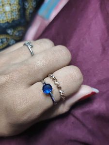 Silver waist chain and ring