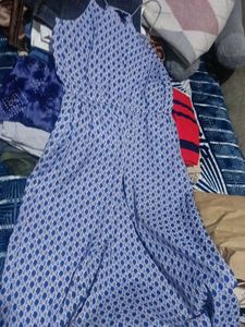 H&amp;M Blue Patterned dress