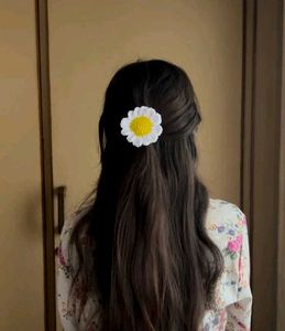 crochet hairtie &amp; Hairclip combo✨daisy, sunflower,