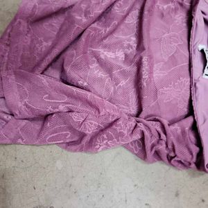 Lilac Lace Strapless Top