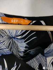 Gerua Black Printed Western Dress (Women)