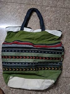 Boho Striped Tote Bag