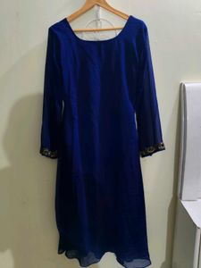 Elegant Royal Blue Embellished Kurta Set