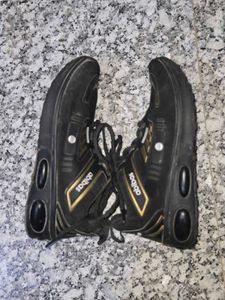 Stylish Black &amp; Gold Sport Shoes