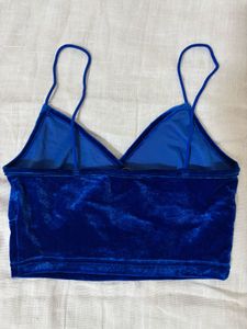 Royal Blue Velvet Cami Top