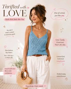 Boho Crochet Cami Top
