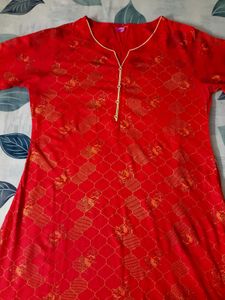 ✨Elegant Red🍒 Printed Kurta