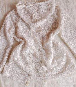 Asthetic Lace Jacket 🦢☁️✨