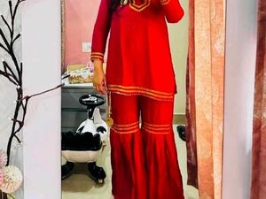 Beautiful Pink Kurta Sharara Set
