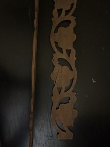 Vintage Wooden Floral Carvings (Set of 2)