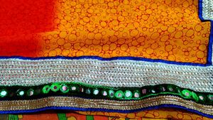 Red Saree with Embellished Blouse