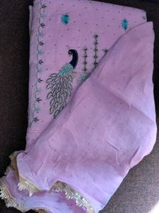 Pink Peacock Dupatta